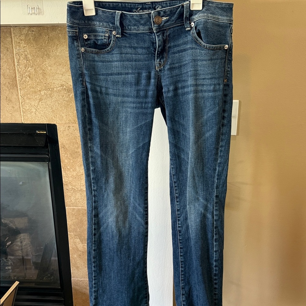 American Eagle Outfitters Dark Blue Boot Slim Cut Jeans